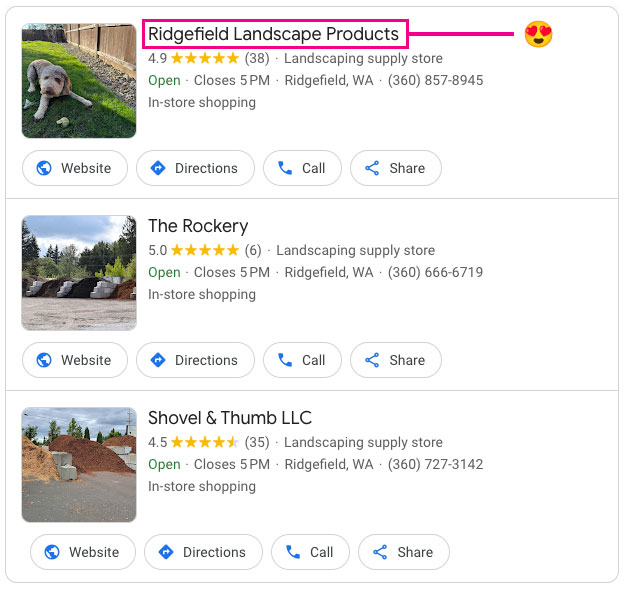 Google Business Profile Optimizations to Rank Higher in Local SEO 1 Google Business Profile Business Name