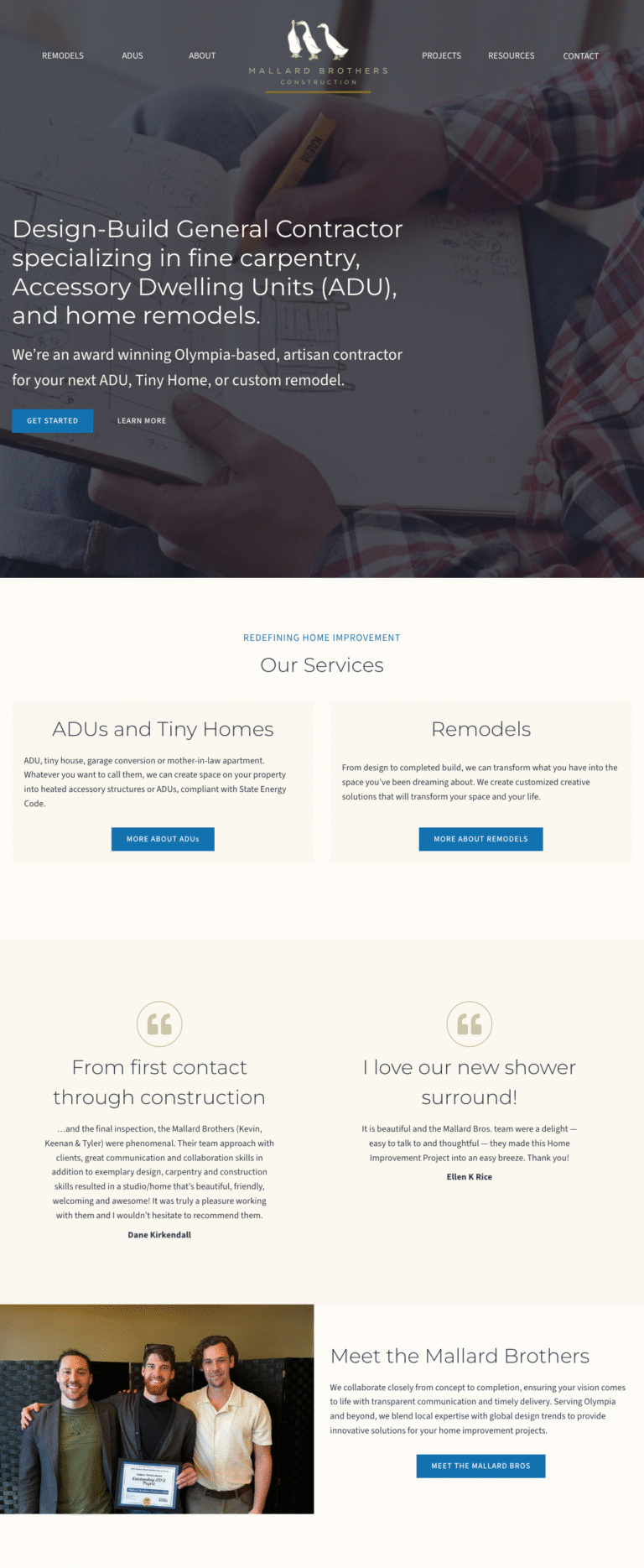 How Mallard Bros Built a Website That Attracts the Right Clients 1 mallardbros.com 1