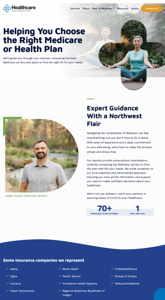How Healthcare Advisors NW Built a Brand That Instills Confidence 2 healthcareanw screenshot